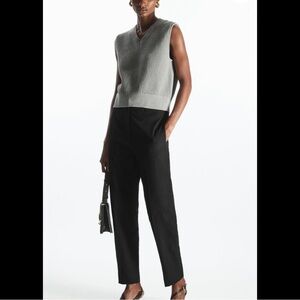 COS Black Slim Leg Seersucker Pants (NEW)